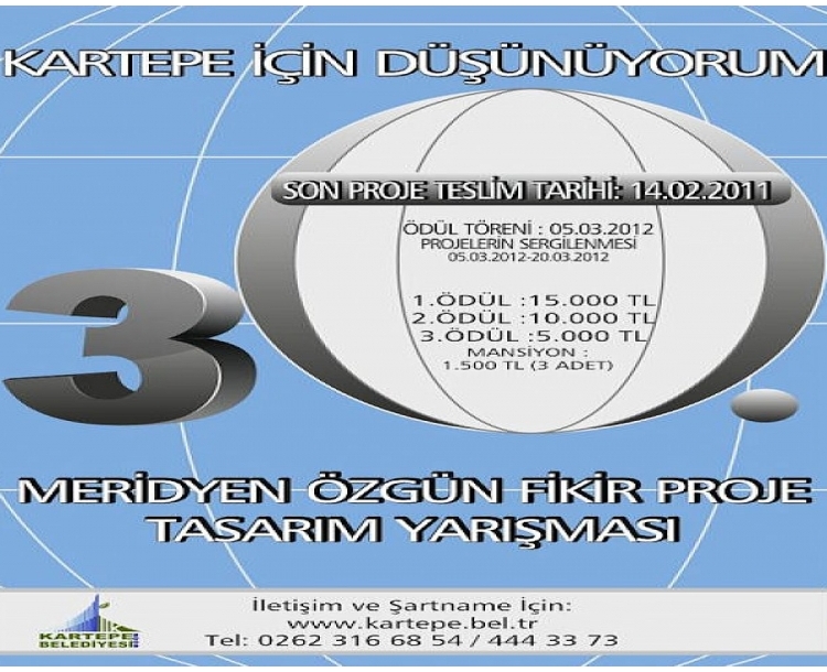 Kartepe için Düşünüyorum - 30. Meridyen Özgün Fikir Proje Tasarımı Yarışması